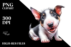 Happy Baby Bull Terrier PNG Product Image 2