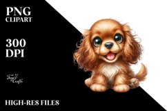 Cute Watercolor Cocker Spaniel PNG Product Image 2