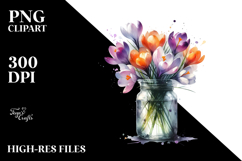 Abstract Jar Crocus Clipart Product Image 2