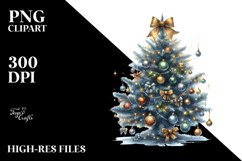 Watercolor Christmass Tree PNG Product Image 2