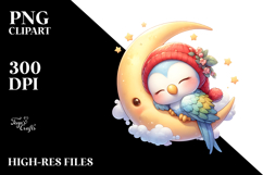 Cute Baby Parrot Dressed for Summer PNG Product Image 2