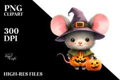 Cute Baby Mouse Halloween Scenery Clipart Product Image 2