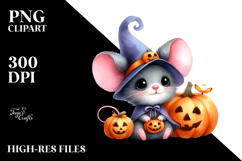 Cute Baby Mouse Halloween Scenery Clipart Product Image 2