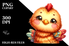 Colorful Old Plush Chicken PNG Product Image 2