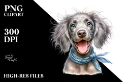 Cute Baby Weimaraner, Transparent PNG Product Image 2