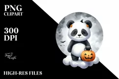 Cute Panda Digital Painting PNG Product Image 1