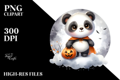 Cute Halloween Panda PNG Product Image 2