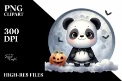 Cute Panda Digital Painting PNG Product Image 1