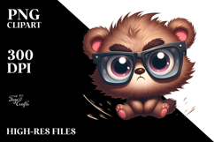 Silly Bear with Oversized Sunglasses, Vector Art Product Image 2