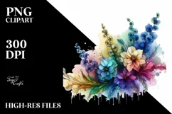 Wooden Stained Delphinium PNG Product Image 3