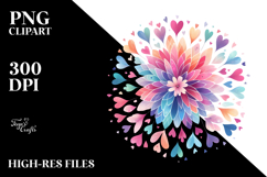 Cute Digital Hearts Flower Product Image 2