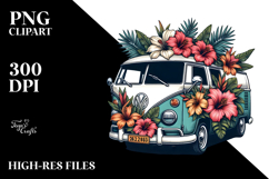 Vintage Tropical Flower Van Product Image 2