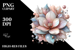 Abstract Pastel Glossy Gardenia, PNG Product Image 2