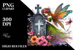 Vibrant Fairy Dressed for Halloween | Sublimation Clipart Product Image 2
