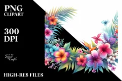 Colorful Hawaiian Flowers, Transparent PNG Product Image 3