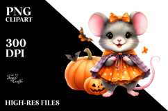 Cute Baby Mouse Halloween PNG Product Image 2