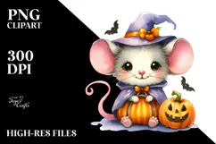 Cute Baby Mouse Halloween PNG Product Image 2