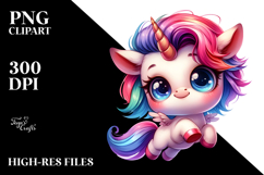 Funny Baby Unicorn, Sublimation PNG Product Image 2