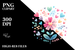 Cute Digital Hearts Flower Product Image 2