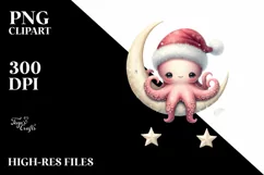 Vintage Baby Octopus, Transparent PNG Product Image 3
