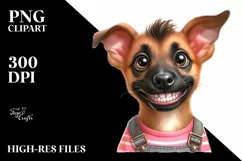 Baby Malinois with Goofy Smile | Clipart Product Image 3