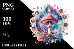 Magical Celestial Mushroom Tarot PNG Product Image 2