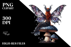 Gothic Fairy on Mushroom PNG Product Image 2