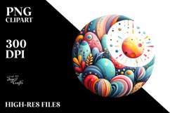 Colorful Moon | Sublimation | Clipart Product Image 3