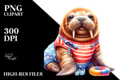 Beachy Baby Walrus, Transparent PNG Product Image 2