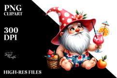Whimsical Gnome in Beachwear, Transparent PNG Product Image 2