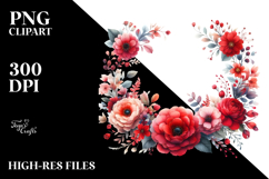 Vibrant Red Flowers PNG Product Image 2