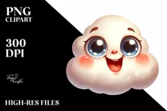 Funny Baby Cloud Portrait, High-Res PNG Product Image 1