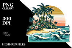 Retro Tropical Island PNG Product Image 2