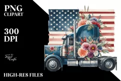 Vintage Truck Sublimation Clipart Product Image 3