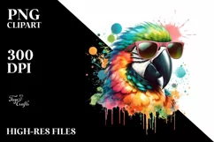 Colorful Quirky Parrot Sticker Product Image 1