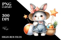 Cute Baby Bunny in Beachwear, High-Res PNG Product Image 2