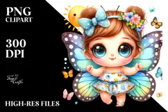 Cute Baby Butterfly PNG Product Image 2