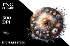 Shiny Cosmos Watercolor Splash | Clipart Product Image 1