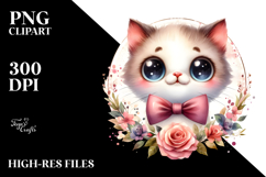 Funny Cat with Bow and Tie PNG Product Image 2