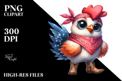 Expressive Chicken Wearing Cowboy Boots | Clipart Product Image 2