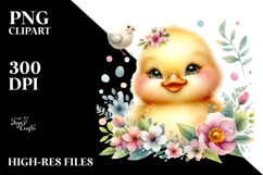 Energetic Baby Duck PNG Product Image 2