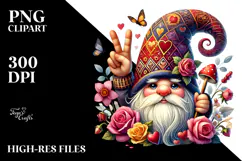 Valentines Gnome with Victory Sign PNG Product Image 2
