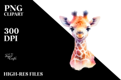 Vibrant Pastel Giraffe Decoration Clipart Product Image 2