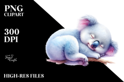 Baby Koala Sleeping Watercolor Clipart Product Image 2