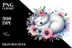 Colorful Baby Polar Bear PNG Product Image 2