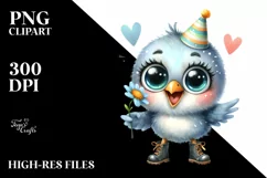 Excited Baby Bird Expressive Caricature | Sublimation | Product Image 3