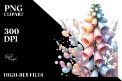 Quirky Foxglove Artwork | Clipart Product Image 1