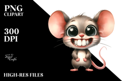 Expressive Baby Mouse Standing Proudly | Clipart Product Image 2