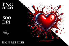 Red Glossy Heart, Transparent PNG Product Image 2