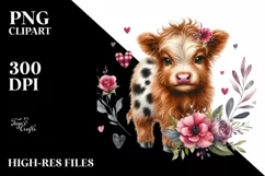 Cute Highland Cow Spring Love Flowers |T-shirt, Mug, Tumbler Product Image 7